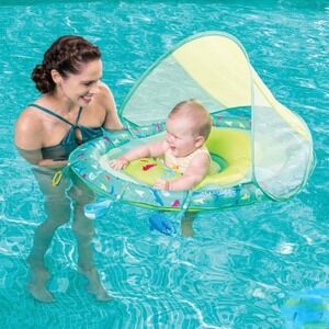 Swimways Sun Canopy Spring pool Float With Hyper-Flate Valve - Splash N Play